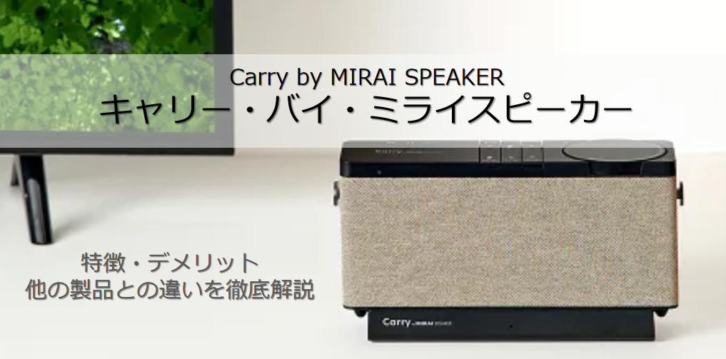 キャリー・バイ・ミライスピーカーの特徴・デメリット